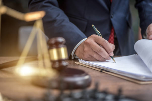 Judge gavel with Justice lawyers, Businesswoman in suit or lawyer, Advice and Legal services Concept.